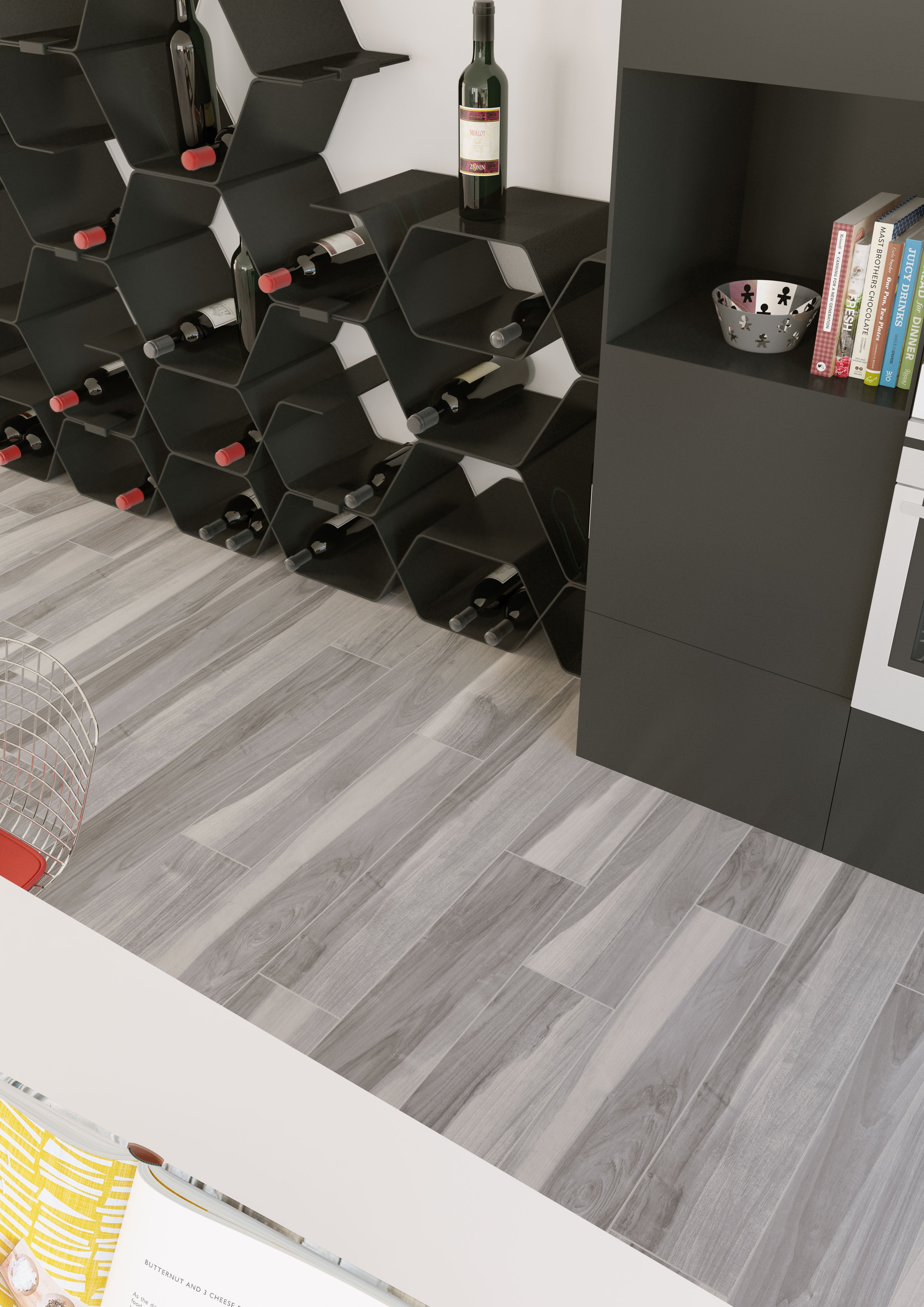 8x48 Abetone Gray Wood Look porcelain tile
