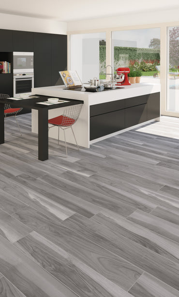 8x48 Abetone Gray Wood Look porcelain tile