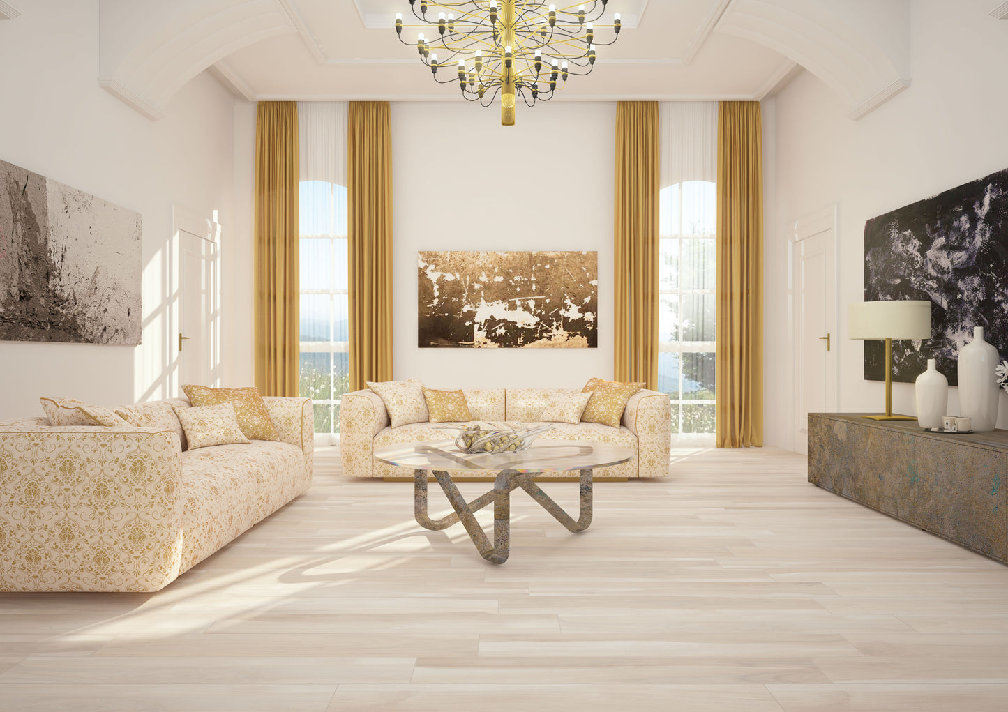 8x48 Abetone Sbiancato Wood Look porcelain tile