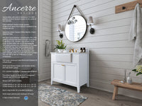 Adeline Bathroom Vanity with Farmhouse Sink and Carrara White Marble Top Cabinet Set