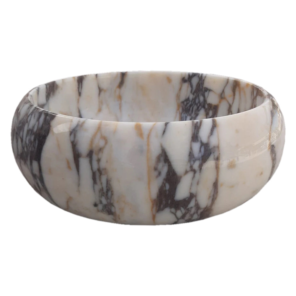 Calacatta Viola Marble Above Vanity Round Bathroom Sink Polished (D)16" (H)6"