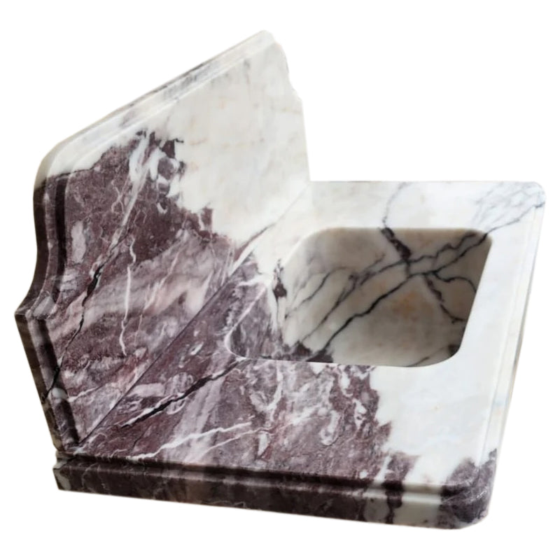 Calacatta Viola Marble Above-vanity Wall-mount Bathroom Sink with 10" Backsplash