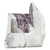 Calacatta Viola Marble Above-vanity Wall-mount Bathroom Sink with 10" Backsplash