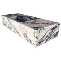 Calacatta Viola Marble Wall-mount Bathroom Vanity Sink Fluted Front (W)20" (L)56"