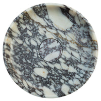 Calacatta Viola Marble Natural Stone Round Above Vanity Bathroom Sink Polished (D)15.5" (H)4.5"