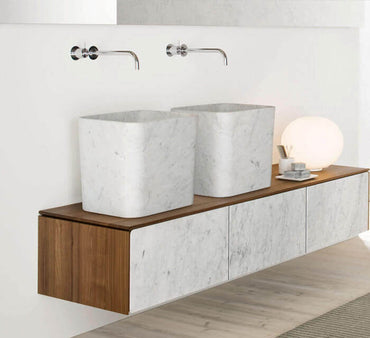 Marble Bucket Design Rectangular Above-counter Sink Polished (W)14" (L)16" (H)14"