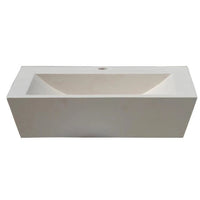 Classic White Limestone Rectangular Above Vanity Bathroom Sink Honed (W)16" (L)20" (H)4"