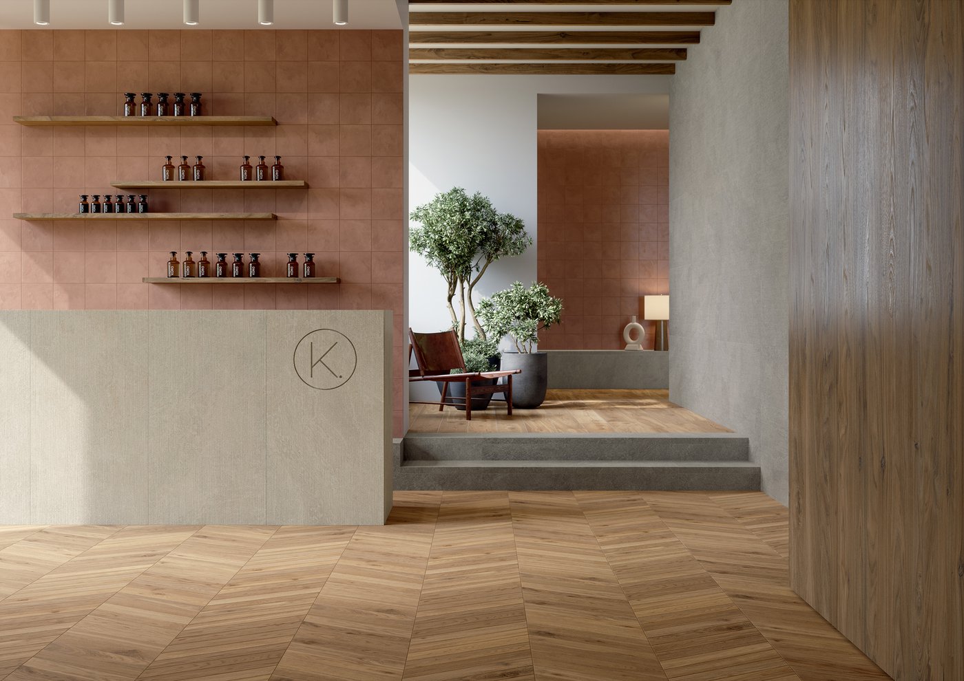 Excalibur Dorato Wood Look Porcelain Tile | 8x48" Plank | 3x18" Chevron - Tilevanity.com