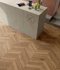 Excalibur Dorato Wood Look Porcelain Tile | 8x48" Plank | 3x18" Chevron - Tilevanity.com