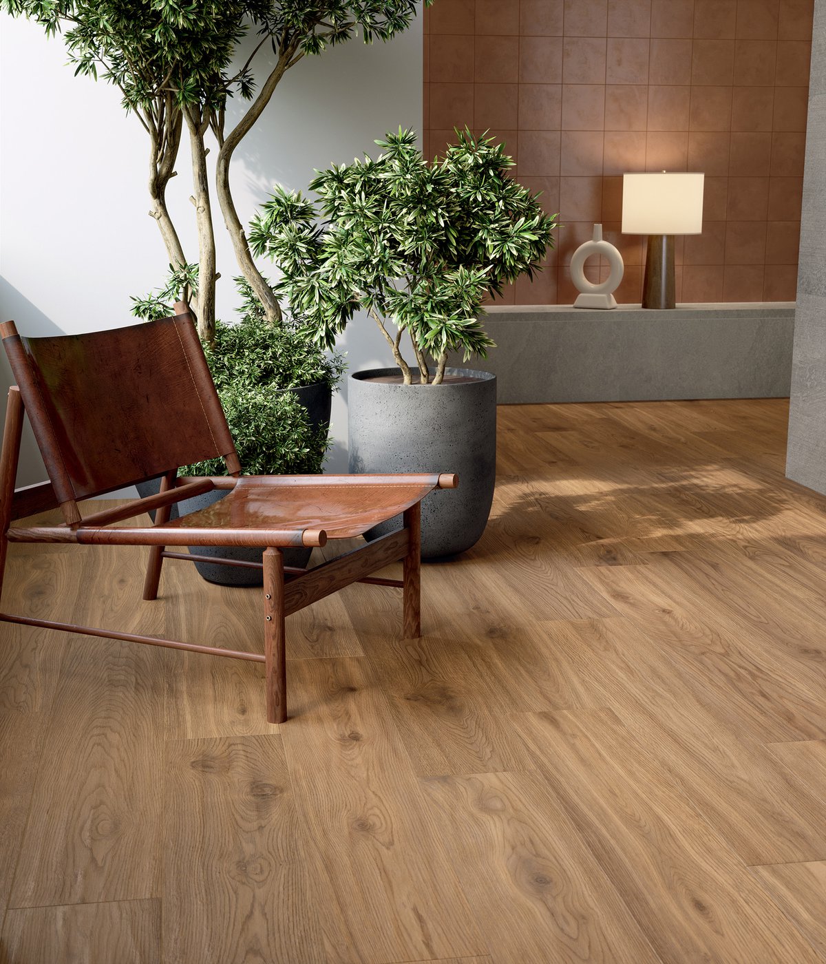 Excalibur Dorato Wood Look Porcelain Tile | 8x48" Plank | 3x18" Chevron - Tilevanity.com