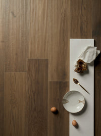 Excalibur Brown Wood Look Porcelain Tile | 8x48" Plank | 3x18" Chevron - Tilevanity.com