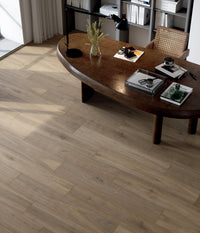 Excalibur Fumè Wood Look Porcelain Tile | 8x48" Plank | 3x18" Chevron - Tilevanity.com
