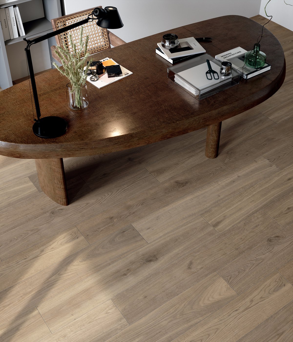 Excalibur Fumè Wood Look Porcelain Tile | 8x48" Plank | 3x18" Chevron - Tilevanity.com