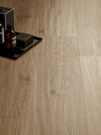 Excalibur Beige Wood Look Porcelain Tile | 8x48" Plank | 3x18" Chevron - Tilevanity.com