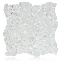 Carrara Super White Mico Crystal Pebbles Mosaic Matte