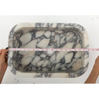 Calacatta Viola Marble Rectangular Wall-mount Bathroom Sink (L)18" (W)12" (H)6"