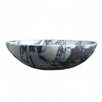 Calacatta Viola Marble Oval Shape Above Vanity Bathroom Sink (W)18" (L)14" (H)5"