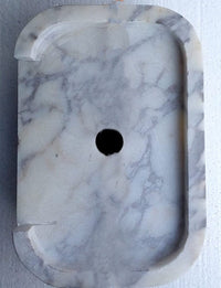 Calacatta Viola Marble Rectangular Wall-mount Bathroom Sink (W)12" (W)18" (H)7"