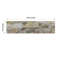 Indian Autumn - Self-Adhesive 3D Peel & Stick Real Stacked Stone Tiles [Pack of 10]