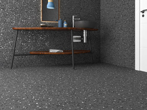 8x10 Hexagon Spark Gray porcelain tile - Industry Tile