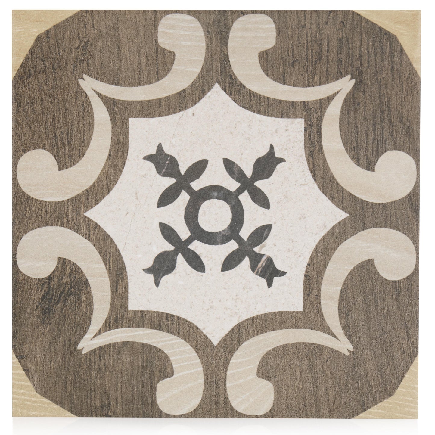 8x8 Art Wood w/ Stone Design 8 Porcelain Tile