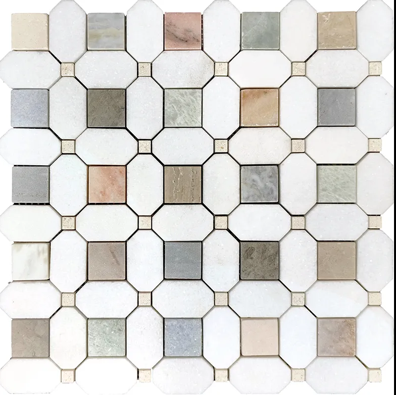 Regency Octagon Multicolor Polished Natural Stone Mosaic Tile