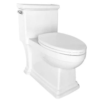 Elongated One-Piece Toilet 1.28 GPF Siphonic Flush in White - Industry Tile
