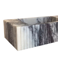 New York Marble Wall-mount Bathroom Sink Fluted Front (W)12" (W)20" (H)5"