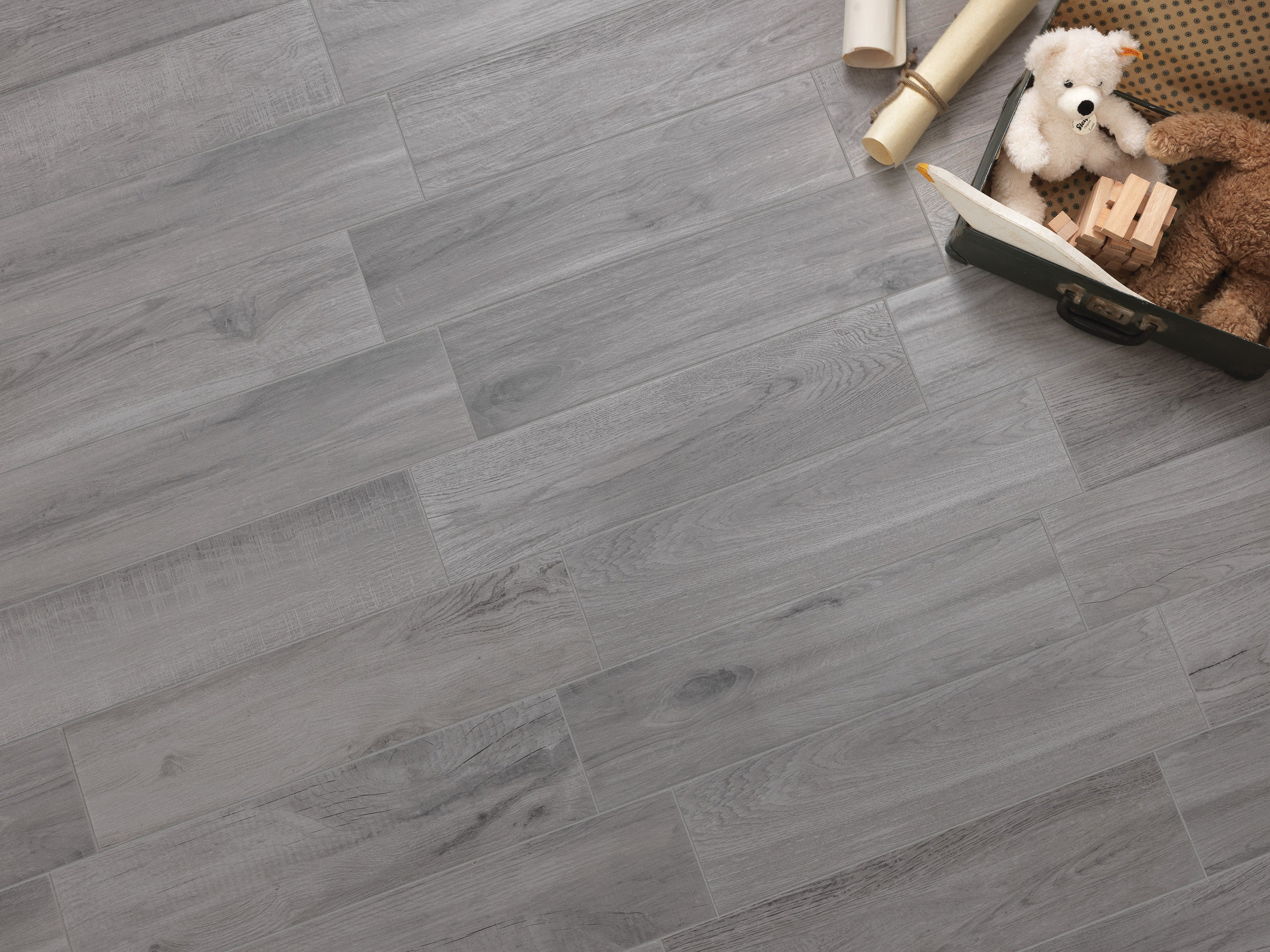 6x24 Norway Gray Wood Look porcelain tile