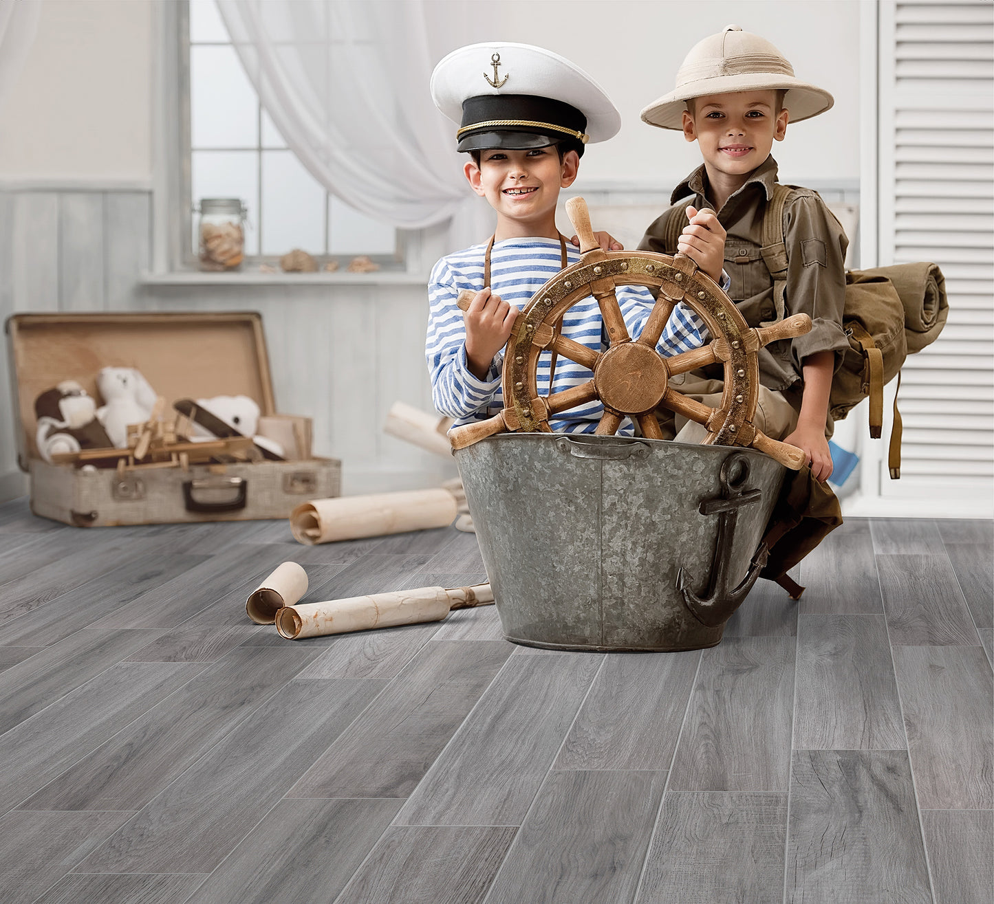 6x24 Norway Gray Wood Look porcelain tile