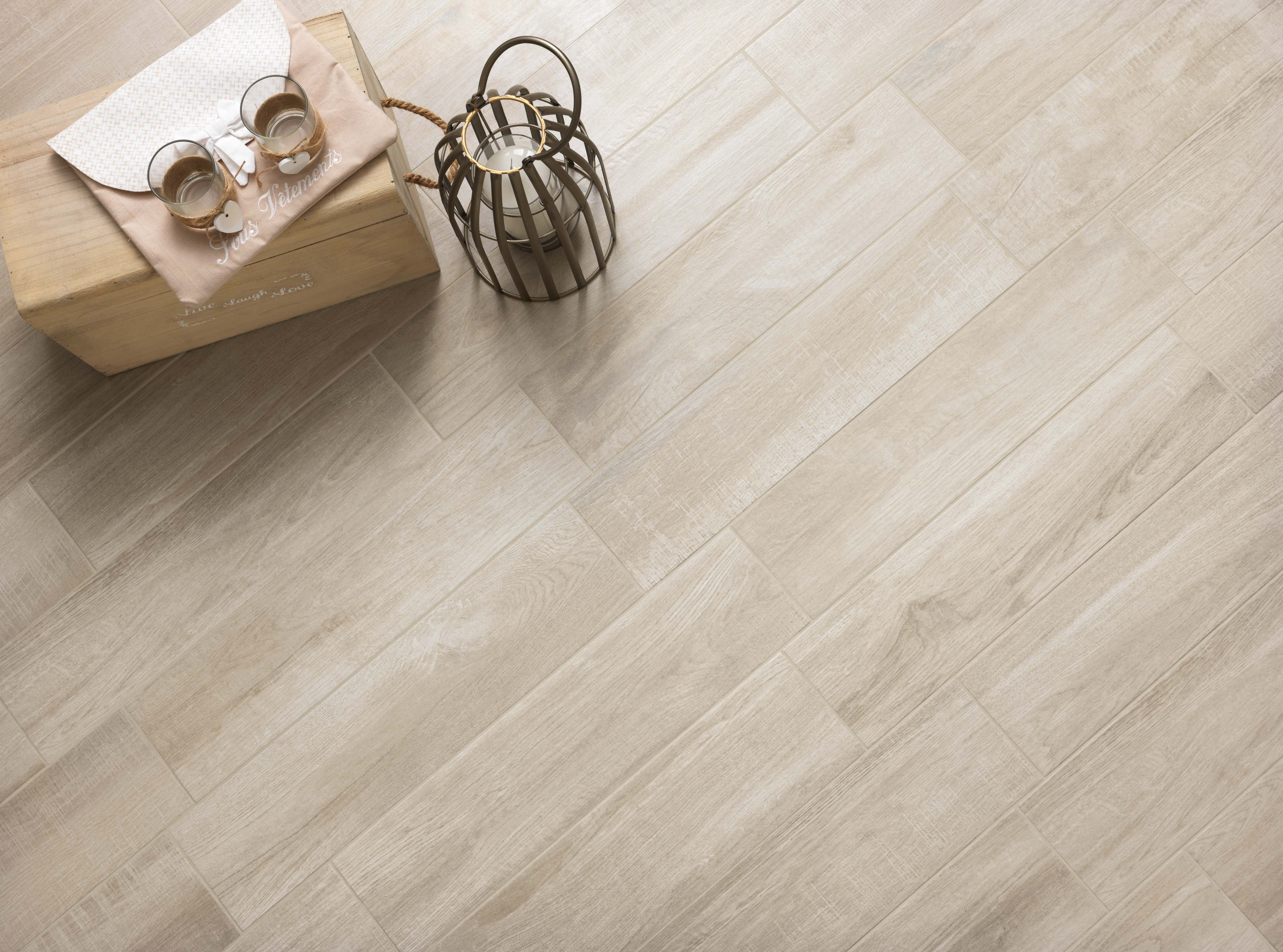 6x24 Norway White-Cream Wood Look porcelain tile