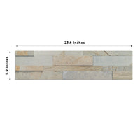 Opal Ash - Self-Adhesive 3D Peel & Stick Real Stacked Stone Tiles [Pack of 10]