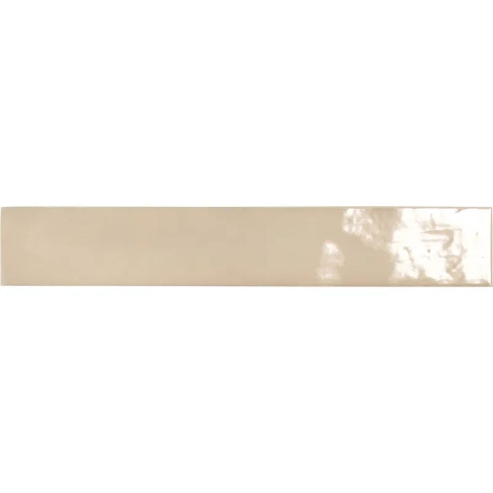 Beige Gloss Ceramic Tile Collection – 4x4 | 2.6x16 | Pencil Trim SKU: CRE-BEI-44