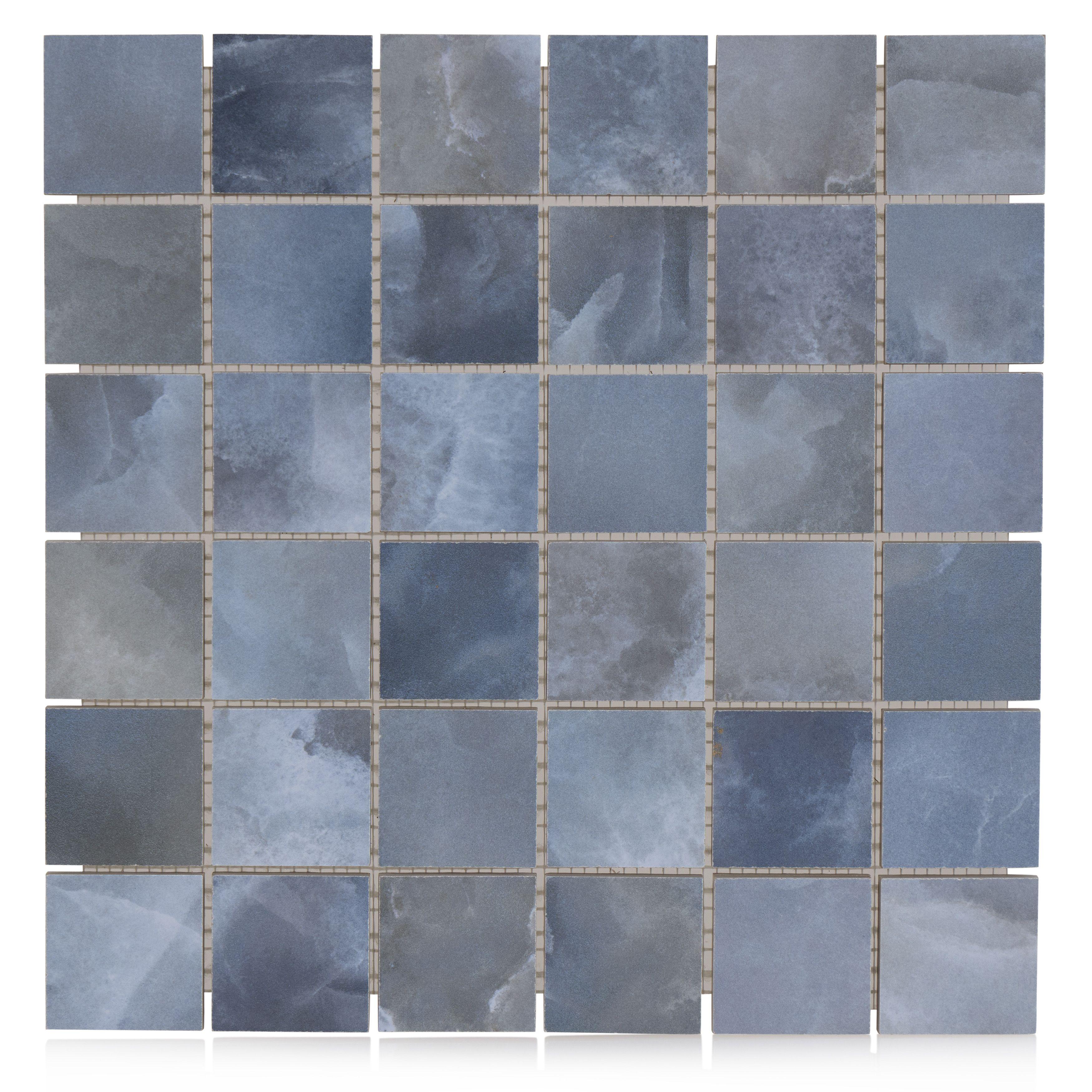 24x24 Oxyx Noir Blue porcelain tile - Industry Tile