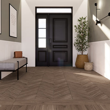 24x48 Chevron brown Porcelain Tile