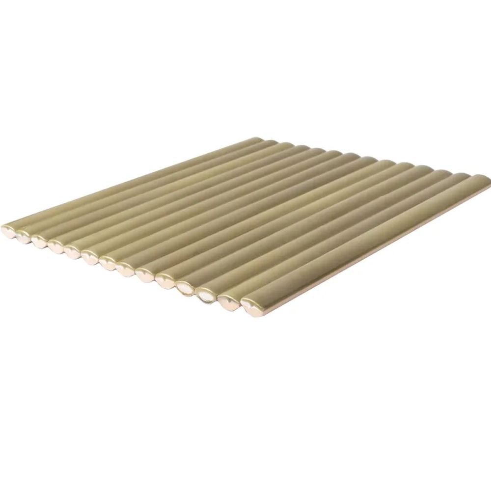 Basil Green Gloss Ceramic Tile Collection – 4x4 | 2.6x16 | Pencil Trim  SKU: CRE-BAS-PEN