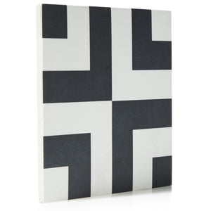 8x8 Black and White Square porcelain tile - Industry Tile