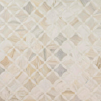 Aurora Gold Flower Honed Marble Mesh Mounted Mosaic Tile - Industry Tile