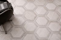 Woodline Hexagon Porcelain Tile 9.5x9.5" | 3 Colors