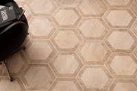 Woodline Hexagon Porcelain Tile 9.5x9.5" | 3 Colors