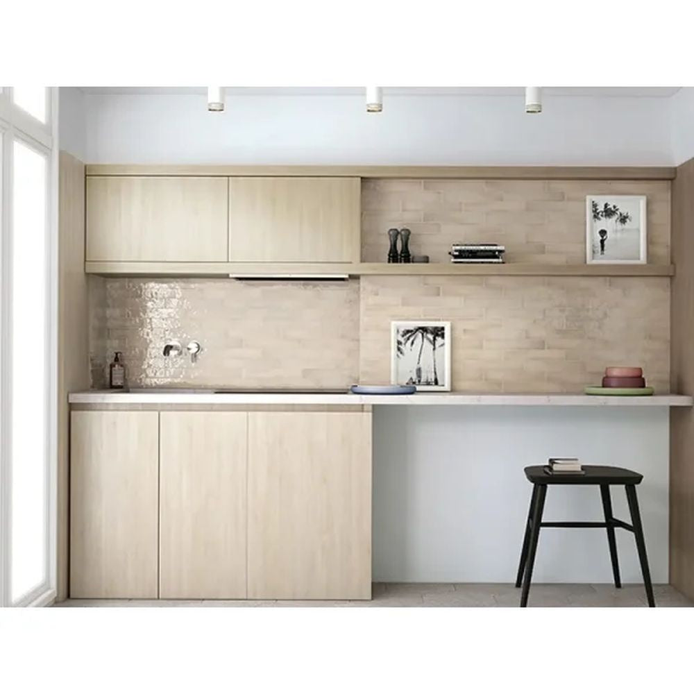 Beige Gloss Ceramic Tile Collection – 4x4 | 2.6x16 | Pencil Trim SKU: CRE-BEI-44