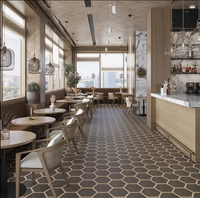 Hexelle Grafito Black & Wood Look Matte Porcelain Hexagon Tile – 8.66x9.84