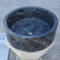 Natural Stone Sirius Black Marble Above Vanity Bathroom Sink Polished