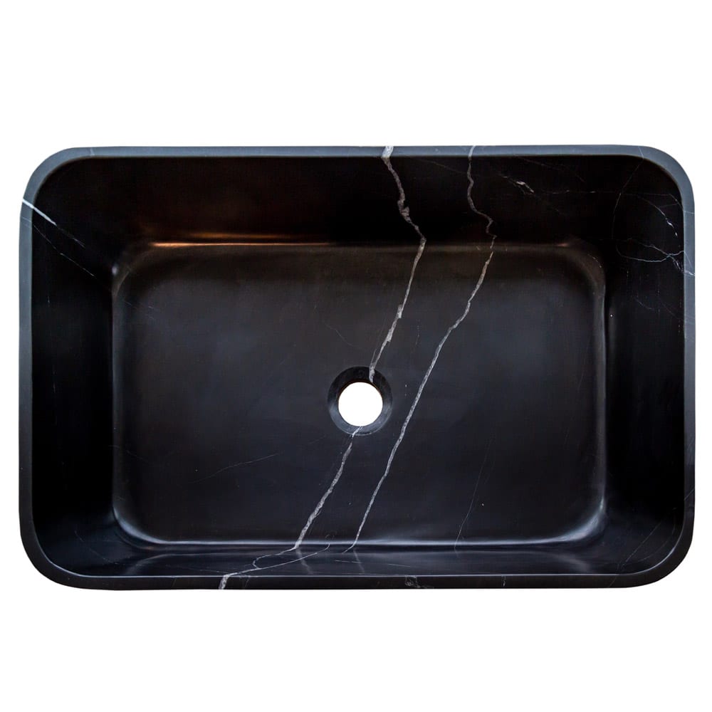 Toros Black Marble Above Vanity Rectangular Bathroom Sink Polished (W)13.5" (L)21.5" (H)6"