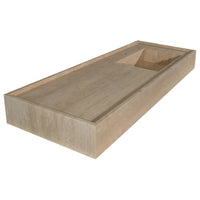 Troia Beige Travertine Rectangular Wall-mount Bathroom Sink (W)20" (L)54" (H)6"