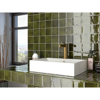 Basil Green Gloss Ceramic Tile Collection – 4x4 | 2.6x16 | Pencil Trim  SKU: CRE-BAS-PEN