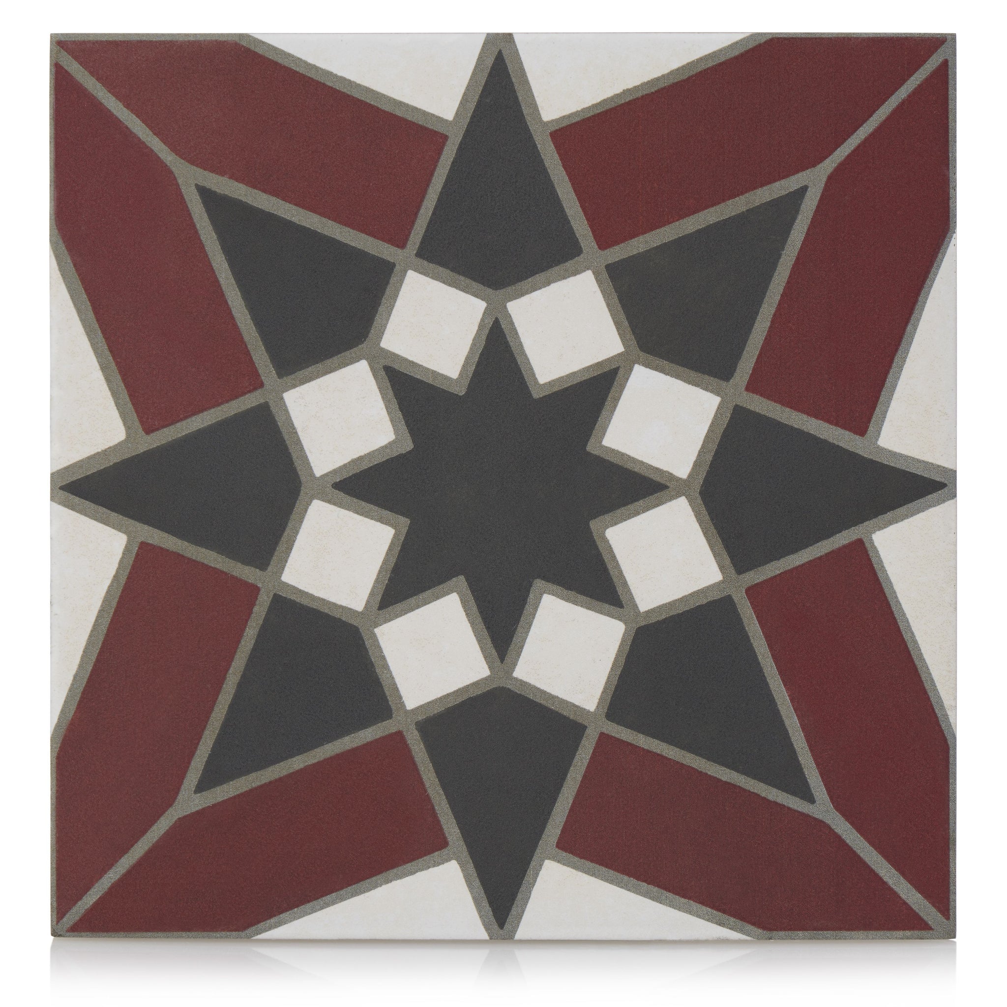 8x8 Splendor Burgundy porcelain tile | Industry Tile