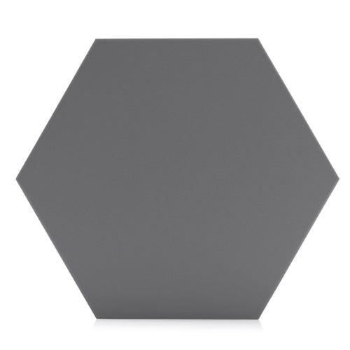 9x10 Hexagon Dark Grey porcelain tile - Industry Tile