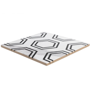 9x9 Charmed Statuario Hexa Pattern porcelain tile - Industry Tile