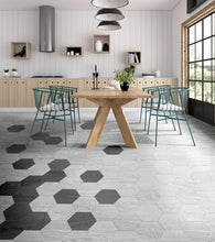Load image into Gallery viewer, Woodside 8x10 Gray hexagon porcelain tile - Industry Tile